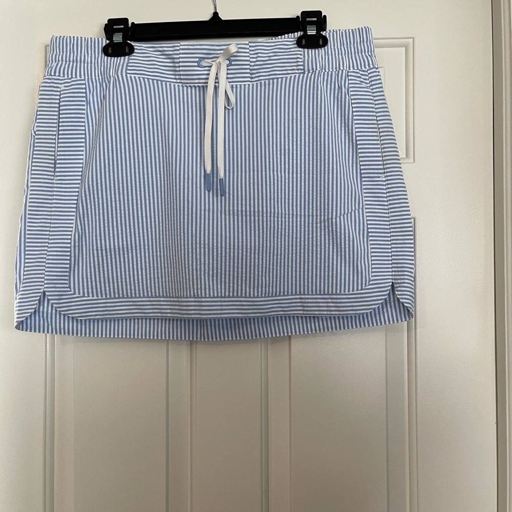 Vineyard Vines Blue and White Striped Mini Skirt